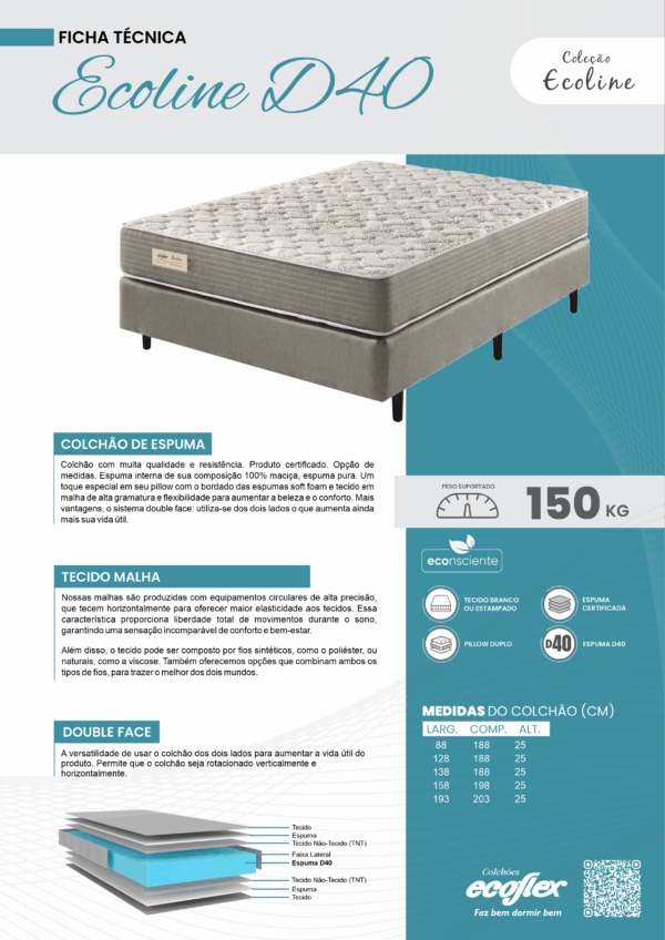 COLCHÃO ECOLINE D40 - Imagem 4